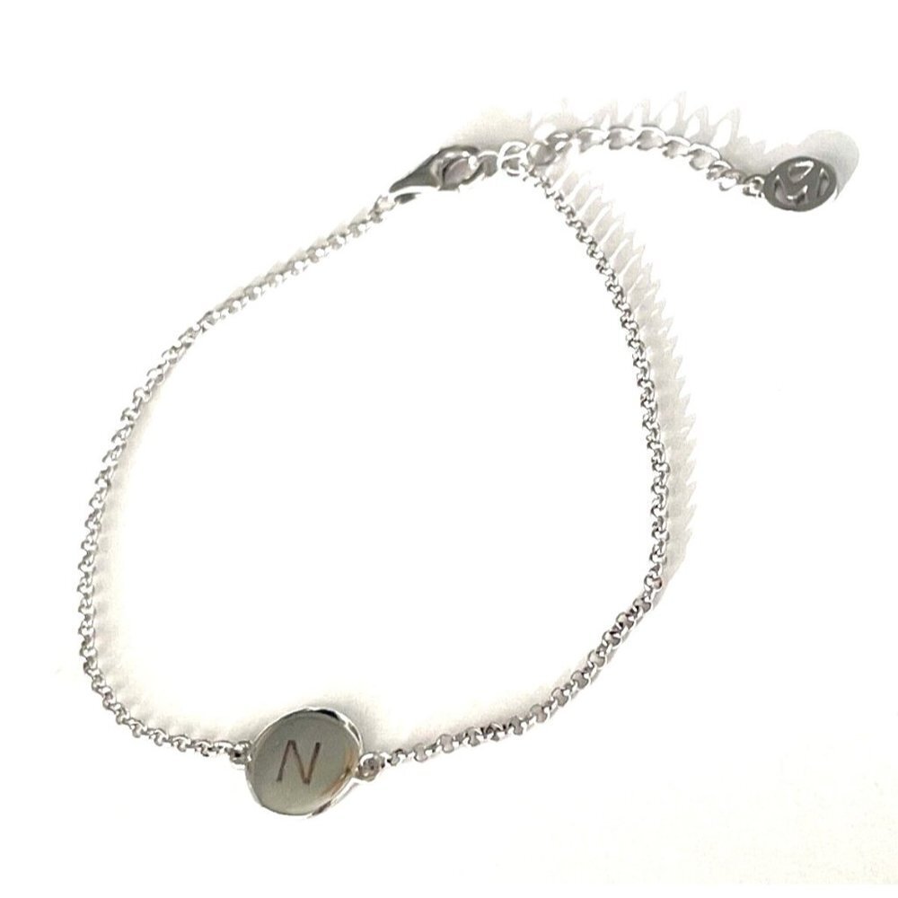 Nadri 925 Sterling Silver Chain Bracelet Lobster Closure Extender Chain 7 Inch